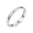 925 Sterling Silver Size 6.0 Plated Platinum Pavé Setting CZ Ring for Women-1
