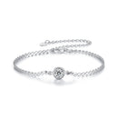 S925 Sterling Silver 5.0mm Moissanite Bracelet for Women-2