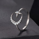 925 Sterling Silver Moissanite 0.25cm White Gold Plated Ring - Size E for Women-2