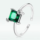 925 Sterling Silver Oxidized Pavé Setting CZ Ring for Women-2
