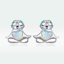 925 Sterling Silver Earrings with Translucent Opal-4