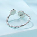 925 Sterling Silver Synthetic Turquoise Ring for Women - Oxidized Silver, Width: 0.12cm, Size: 0.5-0.7cm-4
