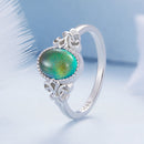 925 Sterling Silver Ring 1.7mm Size 6.0 with Transparent Glass for Women-4