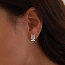925 Sterling Silver Enamel Earrings 12x9mm-6