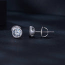 925 Sterling Silver 5.0mm Moissanite Earrings for Women-4