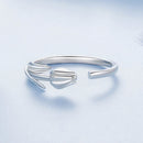 925 Sterling Silver Plated White Gold 0.18cm Rings for Women-4