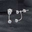 925 Sterling Silver White Gold Plated Moissanite Earrings 0.1 Carat for Women-3