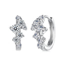 925 Sterling Silver Earrings with CZ White Gold Plating-2