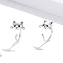 925 Sterling Silver Earrings with Pavé Setting and CZ Stones-2