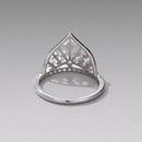 925 Sterling Silver White Gold Plated Ring with Pavé Setting CZ Size 6 for Women-4