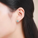 925 Sterling Silver Oxidized Enamel Earrings-6