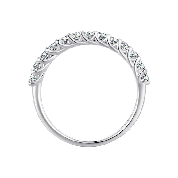 925 Sterling Silver Moissanite 0.03ct Ring Size 6A for Women
