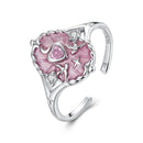 925 Sterling Silver Pendant 0.15cm Enamel CZ Ring for Women-1