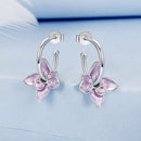 925 Sterling Silver Enamel White Gold Plated Earrings Size 20*14mm-3