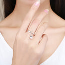 S925 Sterling Silver Ring Width 0.2CM Bead 0.6CM for Women-6