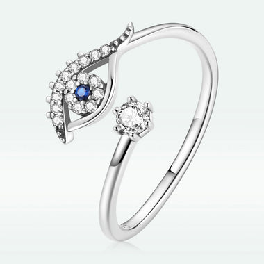 S925 Sterling Silver Pavé Set CZ Oxidized Silver Ring - 0