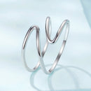 925 Sterling Silver Oxidized Silver 0.12-0.9cm Ring for Unisex-2