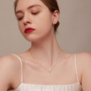 925 Sterling Silver Adjustable Necklace with CZ Pendants for Women-8