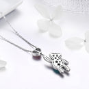 925 Sterling Silver Necklace 38-45cm with 3.1*1.3cm Pendant for Women-4