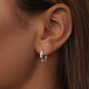 925 Sterling Silver Nano Opal Earrings for Women - White Gold Plated - 12x5mm-7