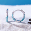 925 Sterling Silver Enamel Plated White Gold Earrings 1.2cm for Women-4