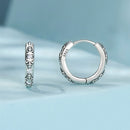 925 Sterling Silver Earrings with Oxidized Finish and Pavé Setting CZ for Women-3