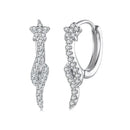 925 Sterling Silver Plated White Gold Earrings with CZ for Women-1