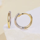 925 Sterling Silver Earrings for Women - 1.3x0.2cm, Plated White Gold-4
