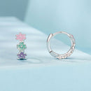 925 Sterling Silver Enamel White Gold Plated Earrings for Women-3