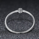 925 Sterling Silver 5.8CM Diameter and 0.3CM Thick Bracelet for Women-5