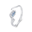 925 Sterling Silver 1.9mm Synthetic Spinel Ring for Women-3