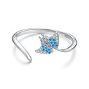 925 Sterling Silver Manta Ray Ring with Pavé Setting CZ for Women-1