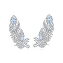 925 Sterling Silver Earrings with Pavé Setting CZ and White Gold Plating-3