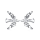 925 Sterling Silver Oxidized CZ Earrings for Women-2
