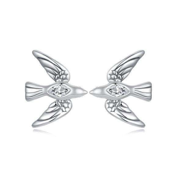 925 Sterling Silver Oxidized CZ Earrings for Women