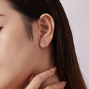 925 Sterling Silver Moissanite Earrings 0.8cm for Women-5
