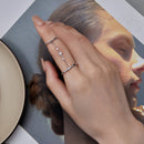 925 Sterling Silver Plated CZ Ring 30mm Chain Length, 1.7mm Width for Women-7