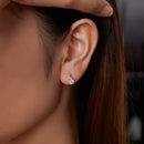 925 Sterling Silver Moissanite 0.50 Carat Earrings for Women-8