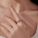925 Sterling Silver & White Gold Luminous Stone Ring for Women-7