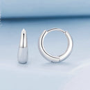925 Sterling Silver 12*3mm Platinum Plated Earrings-5
