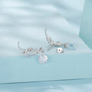 925 Sterling Silver White Gold Plated CZ Earrings 1.6x1.7cm for Women-4
