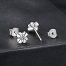 925 Sterling Silver Moissanite Earrings 0.6cm for Women-2