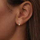 925 Sterling Silver Moissanite 0.10 Carat Earrings with Freshwater Pearl for Women-6