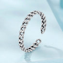 925 Sterling Silver Oxidized Silver Ring for Women-2