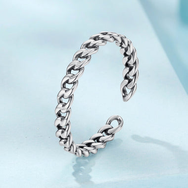 925 Sterling Silver Oxidized Silver Ring for Women - 0