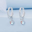 925 Sterling Silver White Gold Plated Moonstone Earrings 23x5mm for Women-3