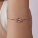 925 Sterling Silver White Gold Plated Bracelet with Length 15+6cm for Women-5