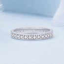 925 Sterling Silver S925 Pavé Setting CZ Ring for Women, Size 6.0, Width 2.6mm-5