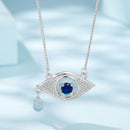 925 Sterling Silver Pavé CZ Pendant Necklace for Women - 40+5cm Length, 2x1cm Pendant-7