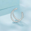 925 Sterling Silver White Gold Plated Hoop Earrings 0.7x1.3cm for Women-3